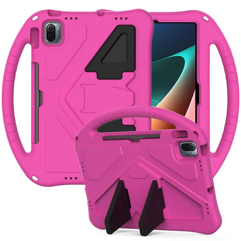 For Xiaomi Pad 5 / Pad 5 Pro 2021 EVA Flat Anti Falling Protective Case Shell with Holder(Black)