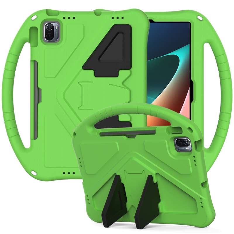 For Xiaomi Pad 5 / Pad 5 Pro 2021 EVA Flat Anti Falling Protective Case Shell with Holder(Black)