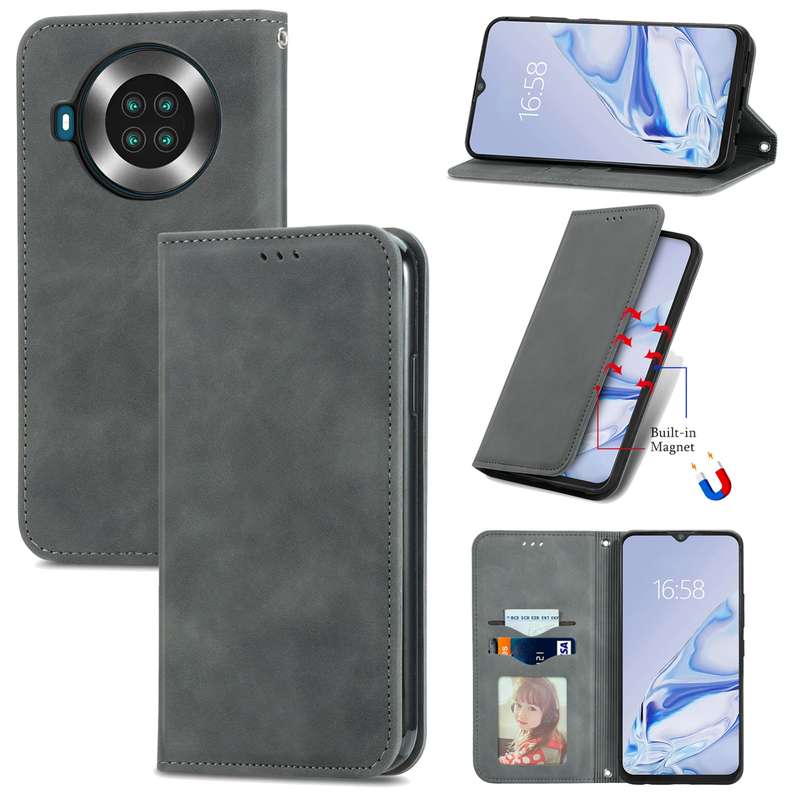 For Cubot Note 20 Retro Skin Feel Business Magnetic Horizontal Flip Leather Case with Holder & Card
