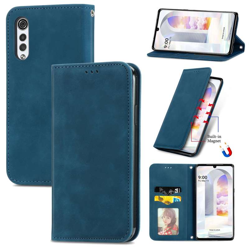 For LG Velvet 2 Pro Retro Skin Feel Business Magnetic Horizontal Flip Leather Case with Holder & Car