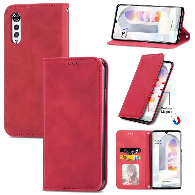 For LG Velvet 2 Pro Retro Skin Feel Business Magnetic Horizontal Flip Leather Case with Holder & Car