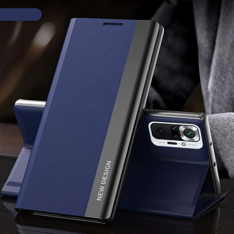 For Xiaomi Redmi Note 10 5G / Poco M3 Pro Side Electroplated Magnetic Ultra-Thin Horizontal Flip Lea