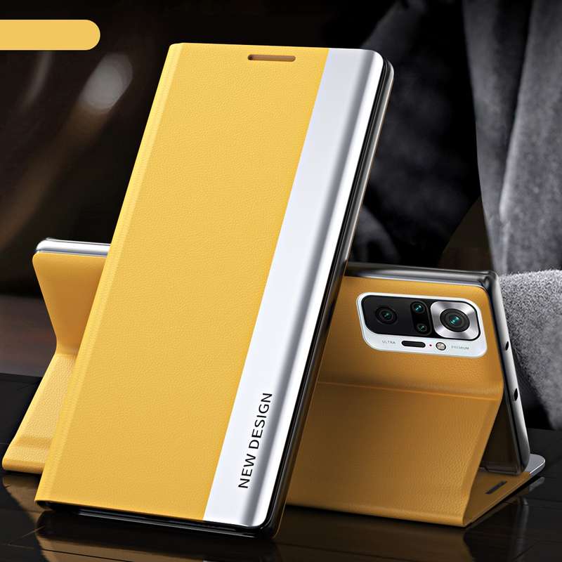 For Xiaomi Redmi Note 10 5G / Poco M3 Pro Side Electroplated Magnetic Ultra-Thin Horizontal Flip Lea