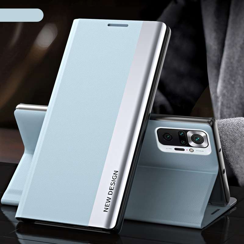 For Xiaomi Redmi Note 10 5G / Poco M3 Pro Side Electroplated Magnetic Ultra-Thin Horizontal Flip Lea