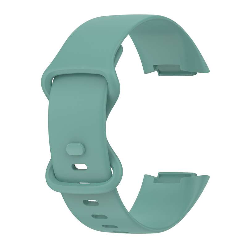 For Fitbit Charge 5 Monochromatic Silicone Watch Band, Size: Small Size(White)
