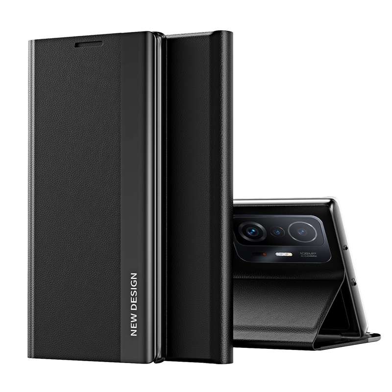 For Xiaomi Mi 11T / 11T Pro Side Electroplated Magnetic Ultra-Thin Horizontal Flip Leather Case with