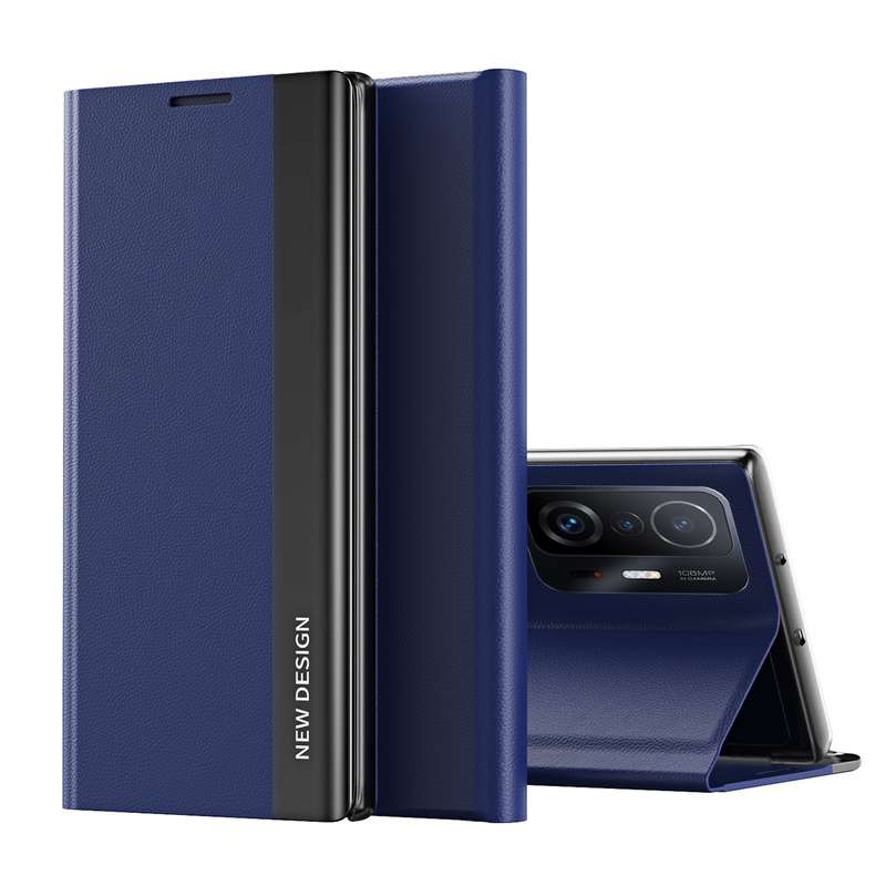 For Xiaomi Mi 11T / 11T Pro Side Electroplated Magnetic Ultra-Thin Horizontal Flip Leather Case with