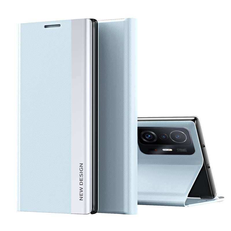 For Xiaomi Mi 11T / 11T Pro Side Electroplated Magnetic Ultra-Thin Horizontal Flip Leather Case with