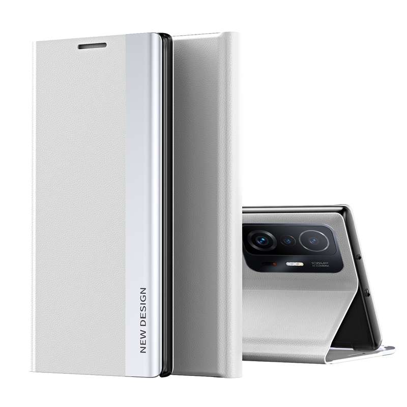 For Xiaomi Mi 11T / 11T Pro Side Electroplated Magnetic Ultra-Thin Horizontal Flip Leather Case with
