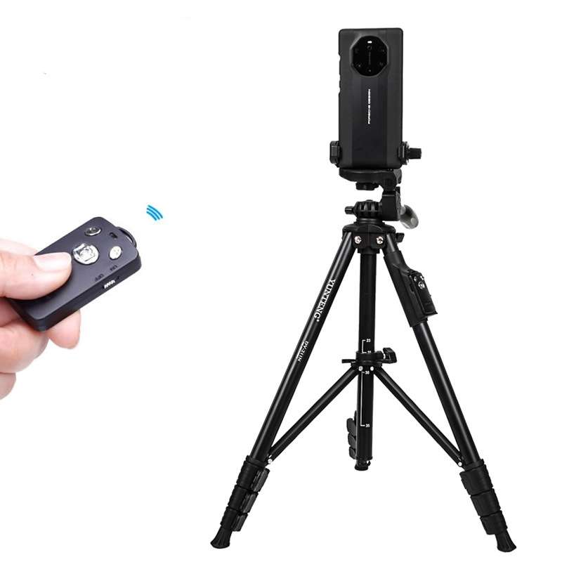 YUNTENG 211N Aluminum Tripod Mount with Bluetooth Remote Control & 3-Way Head & Phone Clamp