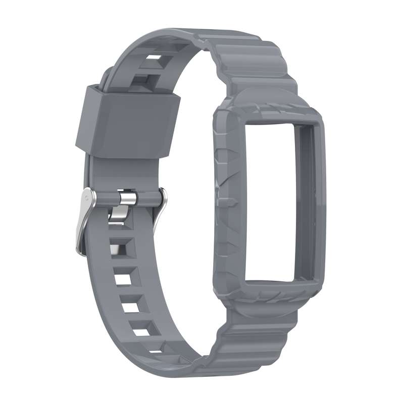 For Fitbit Charge 4 SE Silicone One Body Armor Watch Band(Navy Blue)