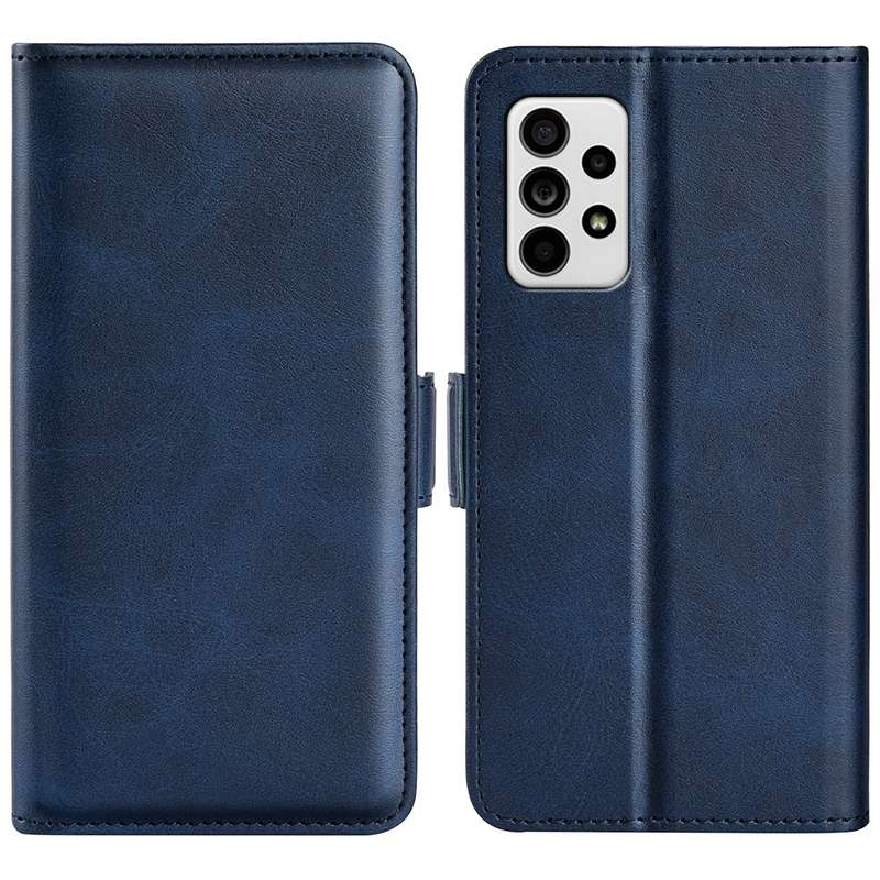 For Samsung Galaxy A33 5G Dual-side Magnetic Leather Case with Holder & Card Slots & Wallet(Black)