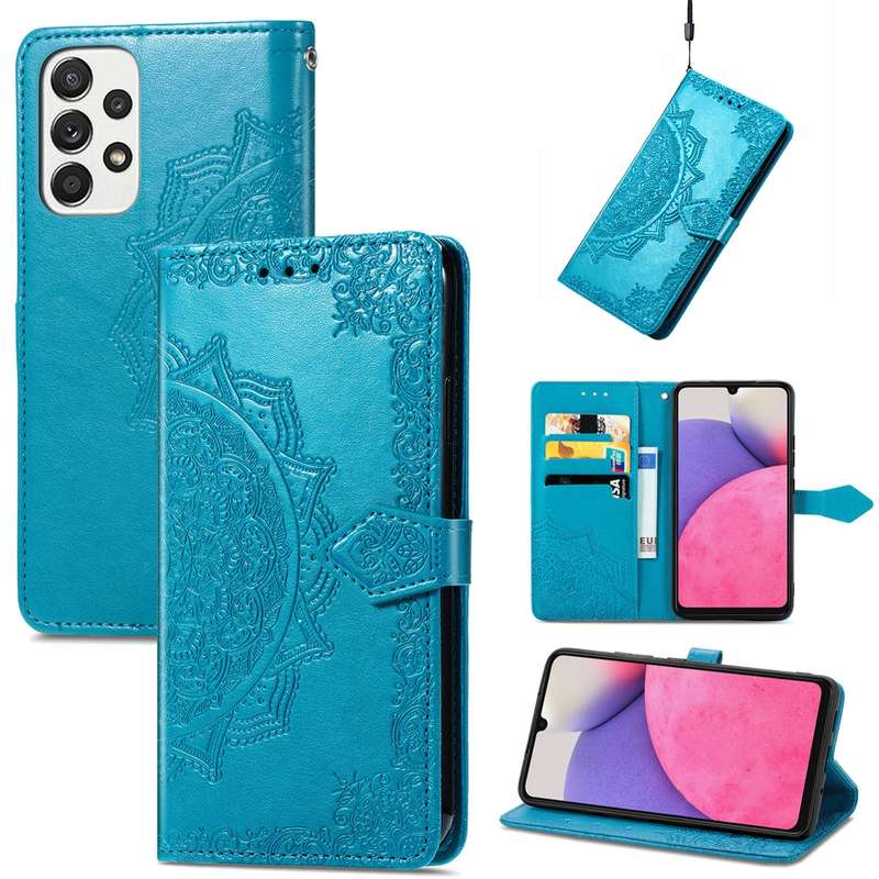 For Samsung Galaxy A33 5G Mandala Flower Embossed Leather Case(Rose Gold)
