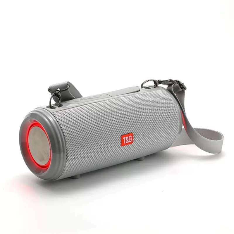 T&G TG537 RGB Light Portable Waterproof Bluetooth Speaker Supports FM / TF Card(Blue)
