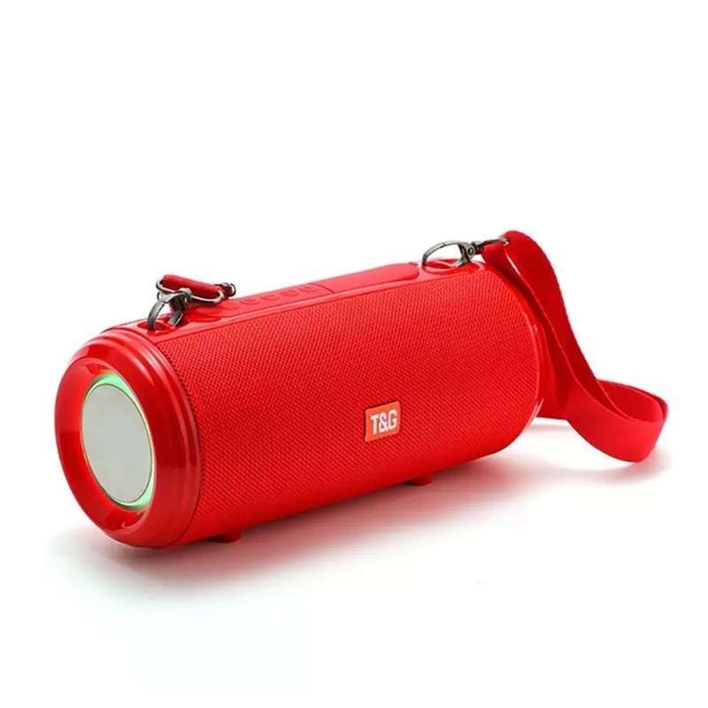 T&G TG537 RGB Light Portable Waterproof Bluetooth Speaker Supports FM / TF Card(Blue)