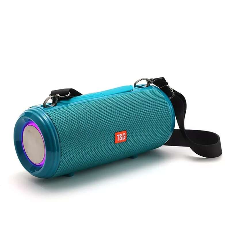T&G TG537 RGB Light Portable Waterproof Bluetooth Speaker Supports FM / TF Card(Blue)