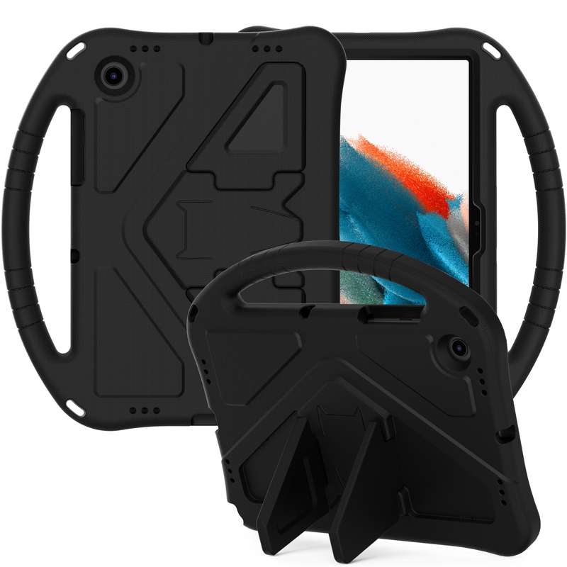 For Samsung Galaxy Tab A8 10.5 2021 X200 / X205 EVA Shockproof Tablet Case with Holder(RoseRed)