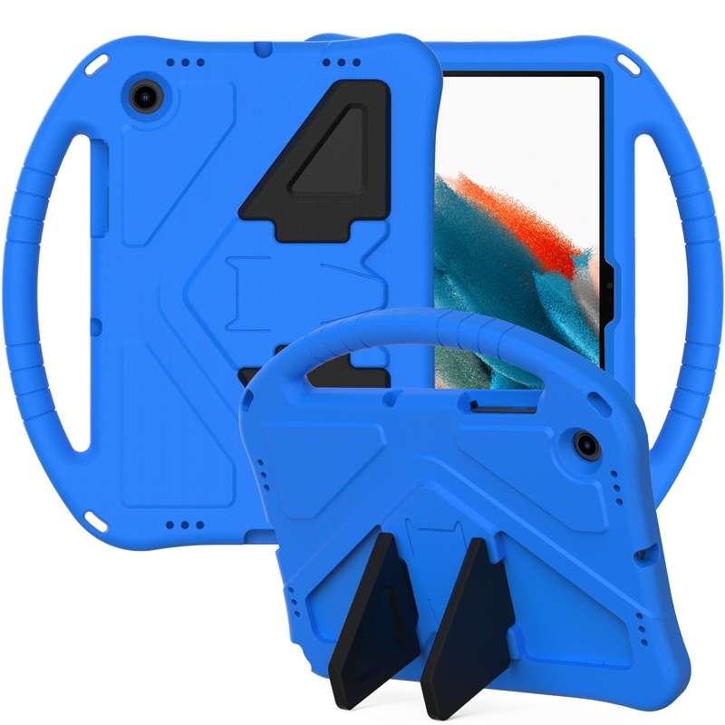 For Samsung Galaxy Tab A8 10.5 2021 X200 / X205 EVA Shockproof Tablet Case with Holder(RoseRed)