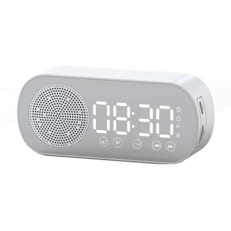 Z7 Digital Bluetooth 5.0 Speaker Multi-function Mirror Alarm Clock FM Radio(Black)