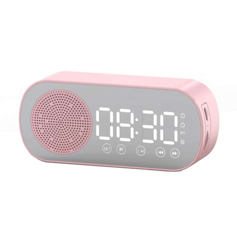 Z7 Digital Bluetooth 5.0 Speaker Multi-function Mirror Alarm Clock FM Radio(Black)