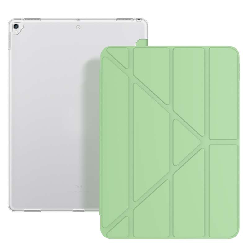 Multi-folding TPU Back Flip Leather Smart Tablet Case for iPad Pro 12.9 inch 2015 / 2017 (Sapphire B