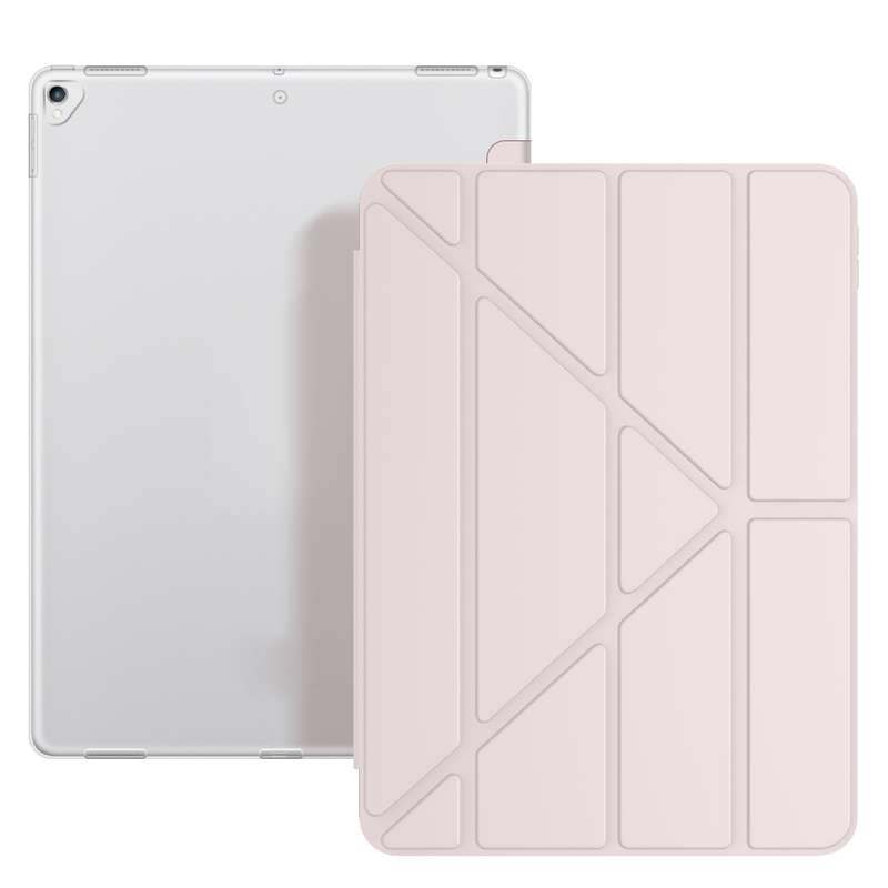 Multi-folding TPU Back Flip Leather Smart Tablet Case for iPad Pro 12.9 inch 2015 / 2017 (Sapphire B