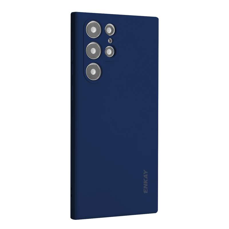 For Samsung Galaxy S22 Ultra 5G ENKAY Liquid Silicone Soft Shockproof Phone Case(Beige)