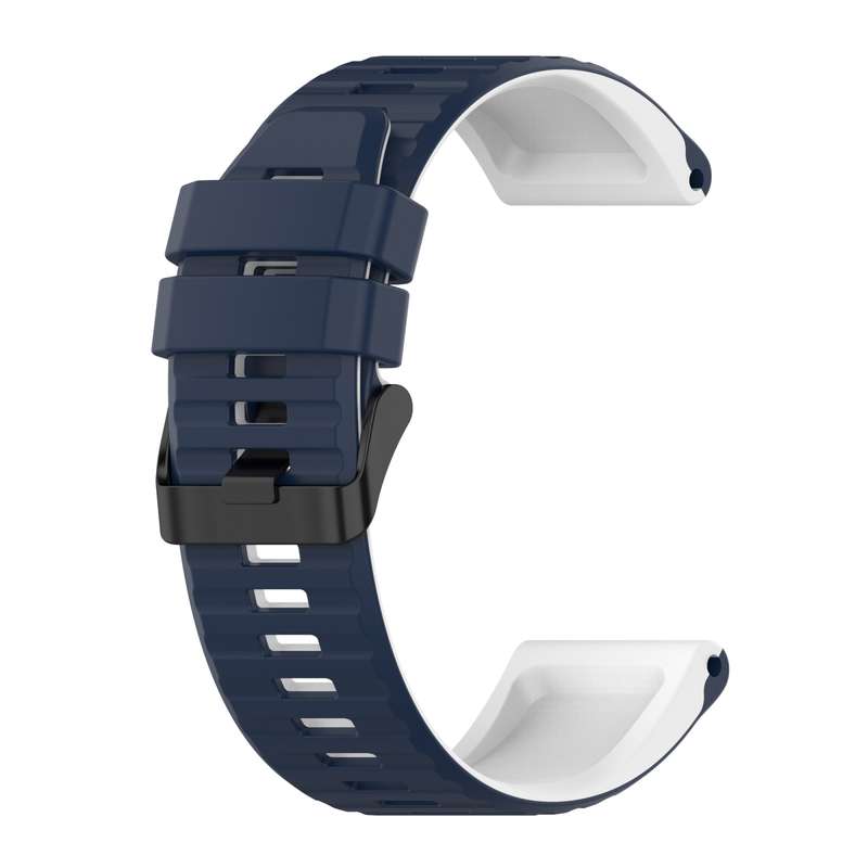 For Garmin Fenix 3 Sapphire 26mm Silicone Mixing Color Watch Band(Dark Green+Black)