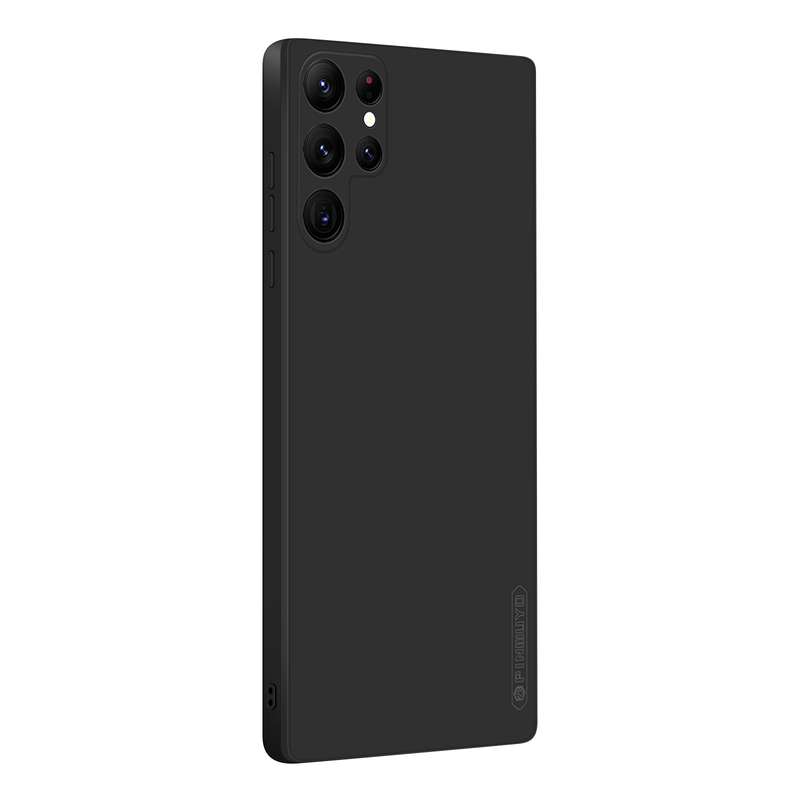 For Samsung Galaxy S22 Ultra 5G PINWUYO Sense Series Liquid Silicone TPU Phone Case(Black)