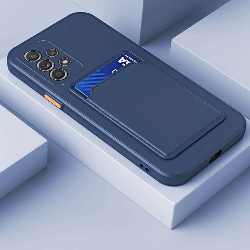 For Samsung Galaxy A53 5G Skin Feel Card Contrast Color Button TPU Phone Case(White)