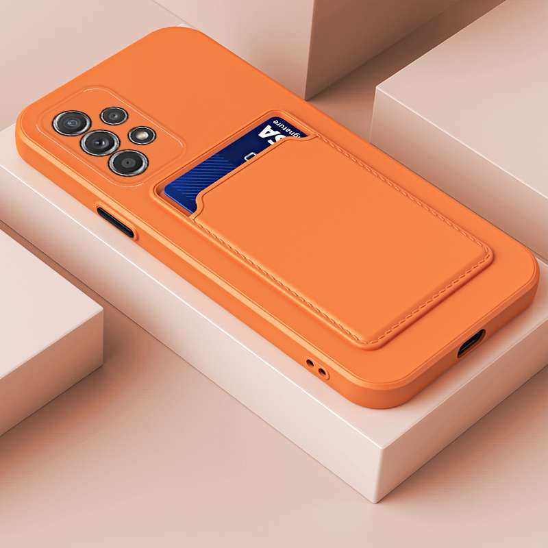 For Samsung Galaxy A53 5G Skin Feel Card Contrast Color Button TPU Phone Case(White)