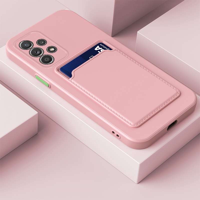 For Samsung Galaxy A53 5G Skin Feel Card Contrast Color Button TPU Phone Case(White)