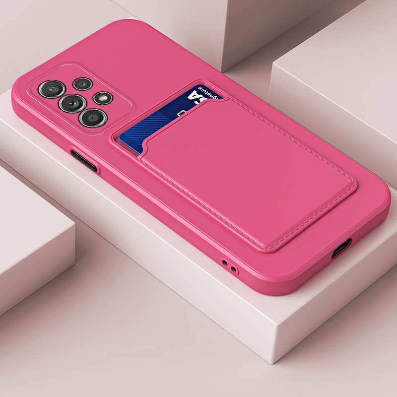 For Samsung Galaxy A23 4G / 5G Skin Feel Card TPU Contrast Color Button Phone Case(Orange)