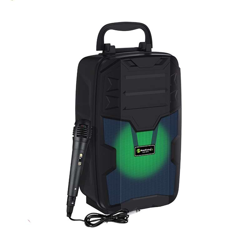 NewRixing NRG401C Outdoor Portable Karaoke Wireless Speaker High-Power Audio Amplifier With Mic(Blac