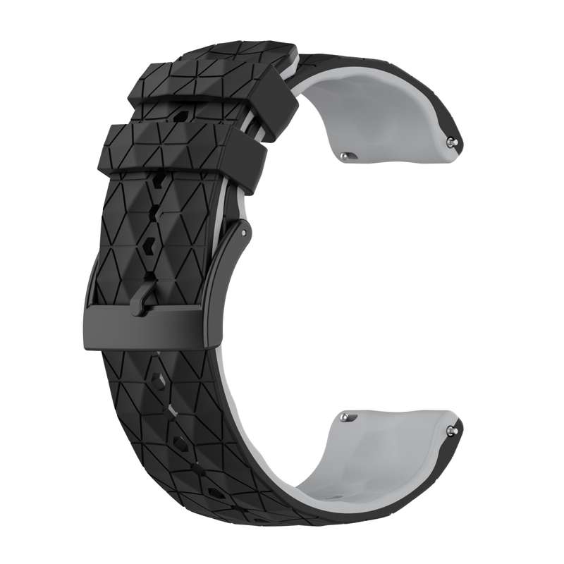 For Suunto Spartan Sport Wrist HR Baro 24mm Mixed-Color Silicone Watch Band(Orange+Black)