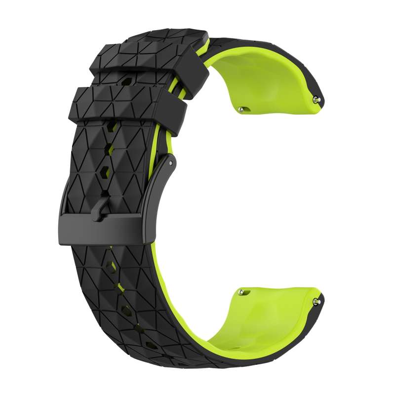 For Suunto Spartan Sport Wrist HR Baro 24mm Mixed-Color Silicone Watch Band(Orange+Black)