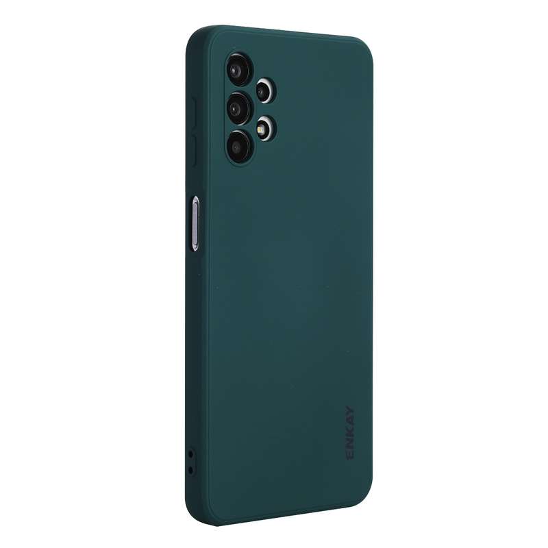 For Samsung Galaxy A32 5G ENKAY Liquid Silicone Soft Shockproof Phone Case(Dark Green)