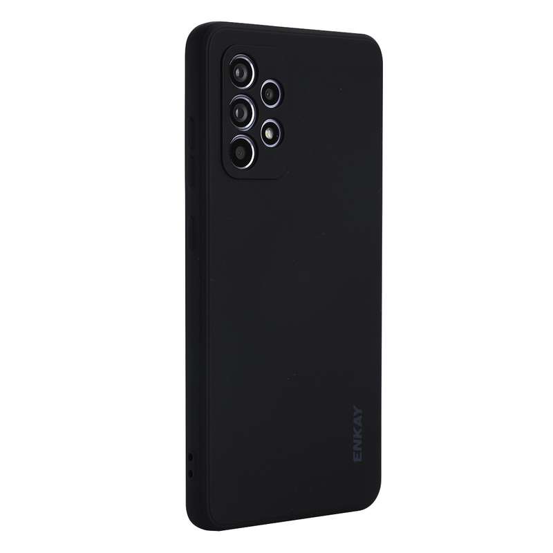 For Samsung Galaxy A52 5G ENKAY Liquid Silicone Soft Shockproof Phone Case(Dark Blue)