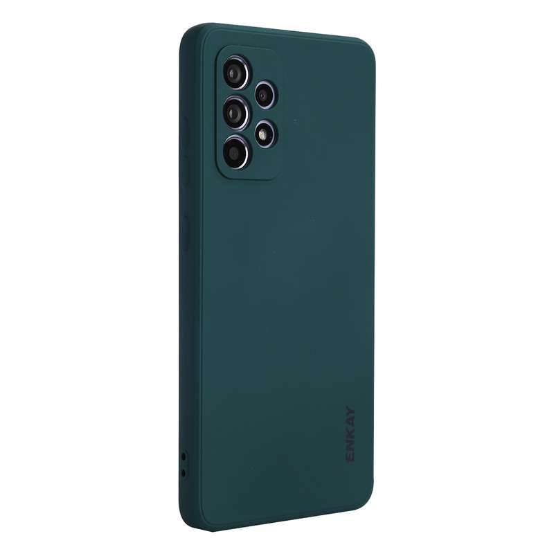 For Samsung Galaxy A52 5G ENKAY Liquid Silicone Soft Shockproof Phone Case(Dark Blue)