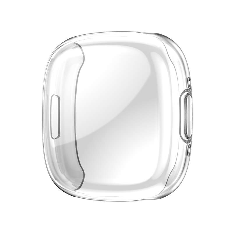 For Fitbit Versa 4 Shockproof TPU Protective Watch Case(Black)