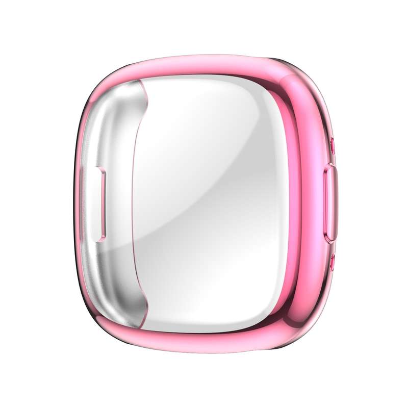 For Fitbit Versa 4 Shockproof TPU Protective Watch Case(Black)