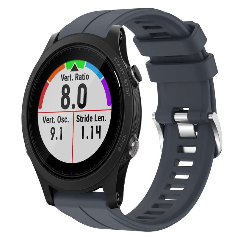 For Garmin Forerunner 935 22mm Silicone Sports Watch Band(Black)