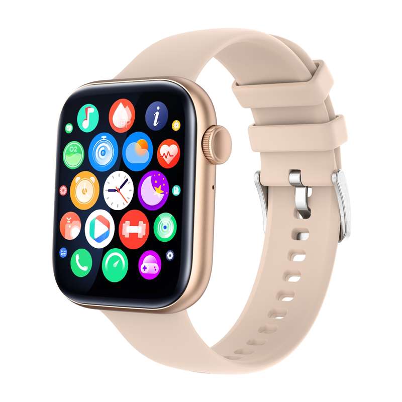 P45 1.8 inch Color Screen Smart Watch,Support Heart Rate Monitoring/Blood Pressure Monitoring(Black)
