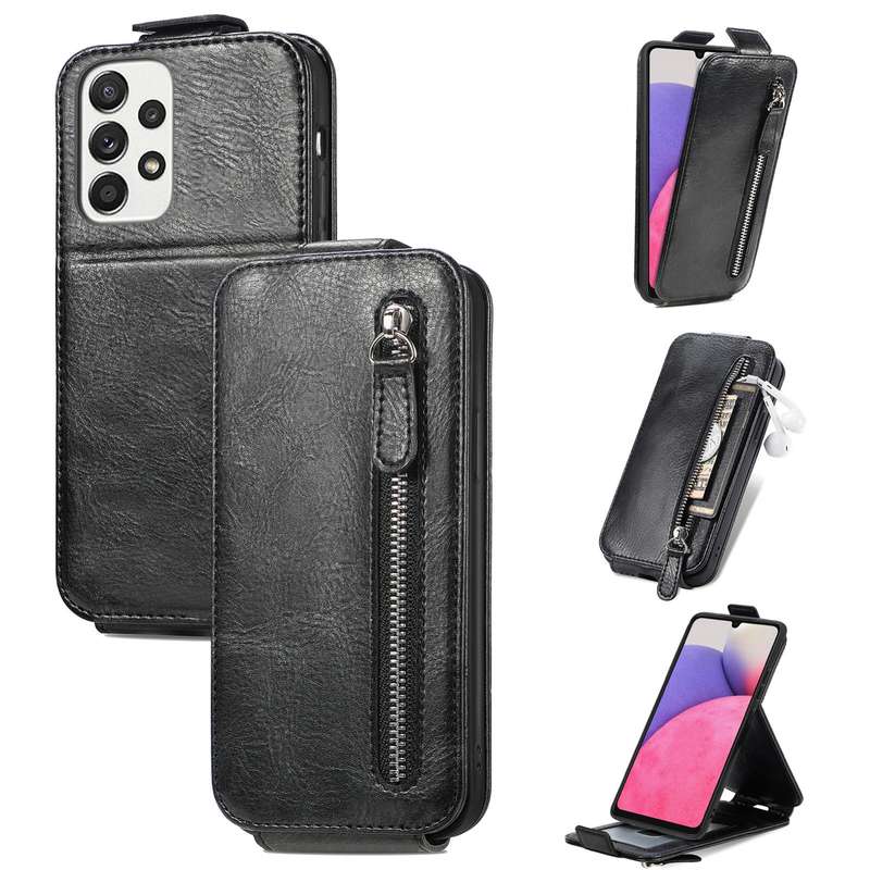 For Samsung Galaxy A33 5G Zipper Wallet Vertical Flip Leather Phone Case(Pink)