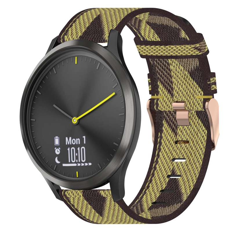 For Garmin Vivomove HR Sport 20mm Nylon Woven Watch Band(Pink)
