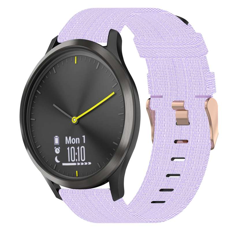 For Garmin Vivomove HR Sport 20mm Nylon Woven Watch Band(Pink)