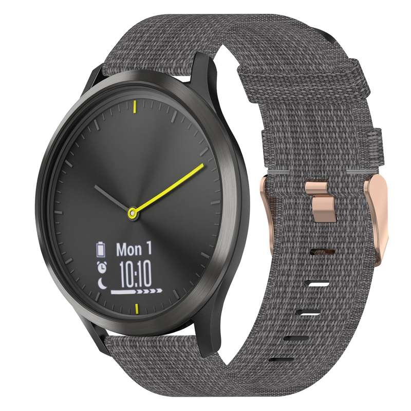 For Garmin Vivomove HR Sport 20mm Nylon Woven Watch Band(Pink)
