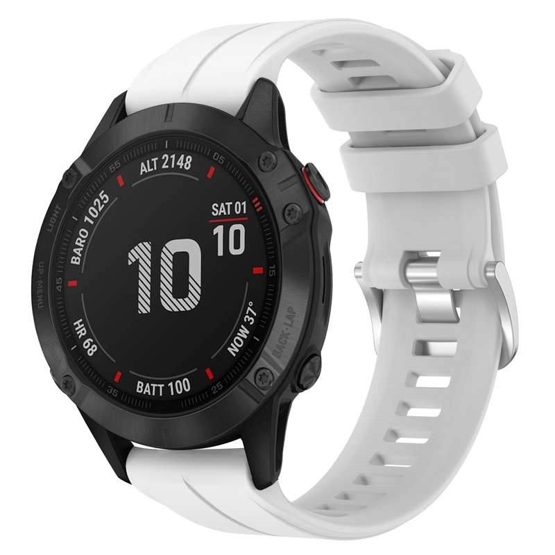For Garmin Fenix 6 Pro GPS 22mm Solid Color Silicone Watch Band(Burgundy)