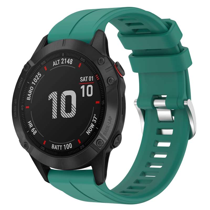 For Garmin Fenix 6 Pro GPS 22mm Solid Color Silicone Watch Band(Burgundy)