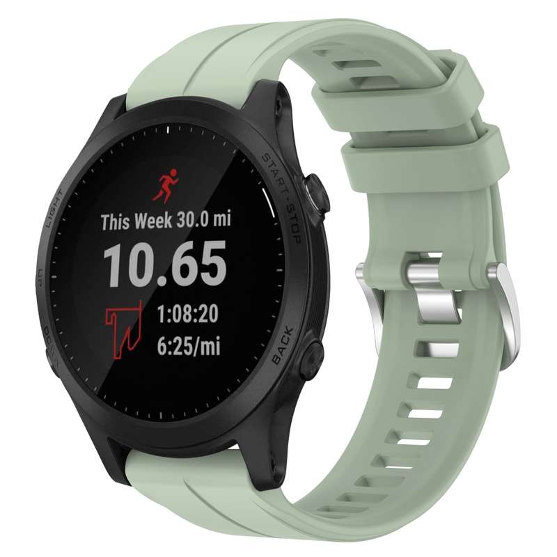For Garmin Forerunner 945 22mm Solid Color Silicone Watch Band(Black)